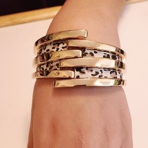Cuff Leopard Bangle Bracelet